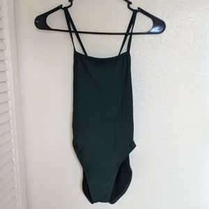 Jolyn training swimsuit forest green